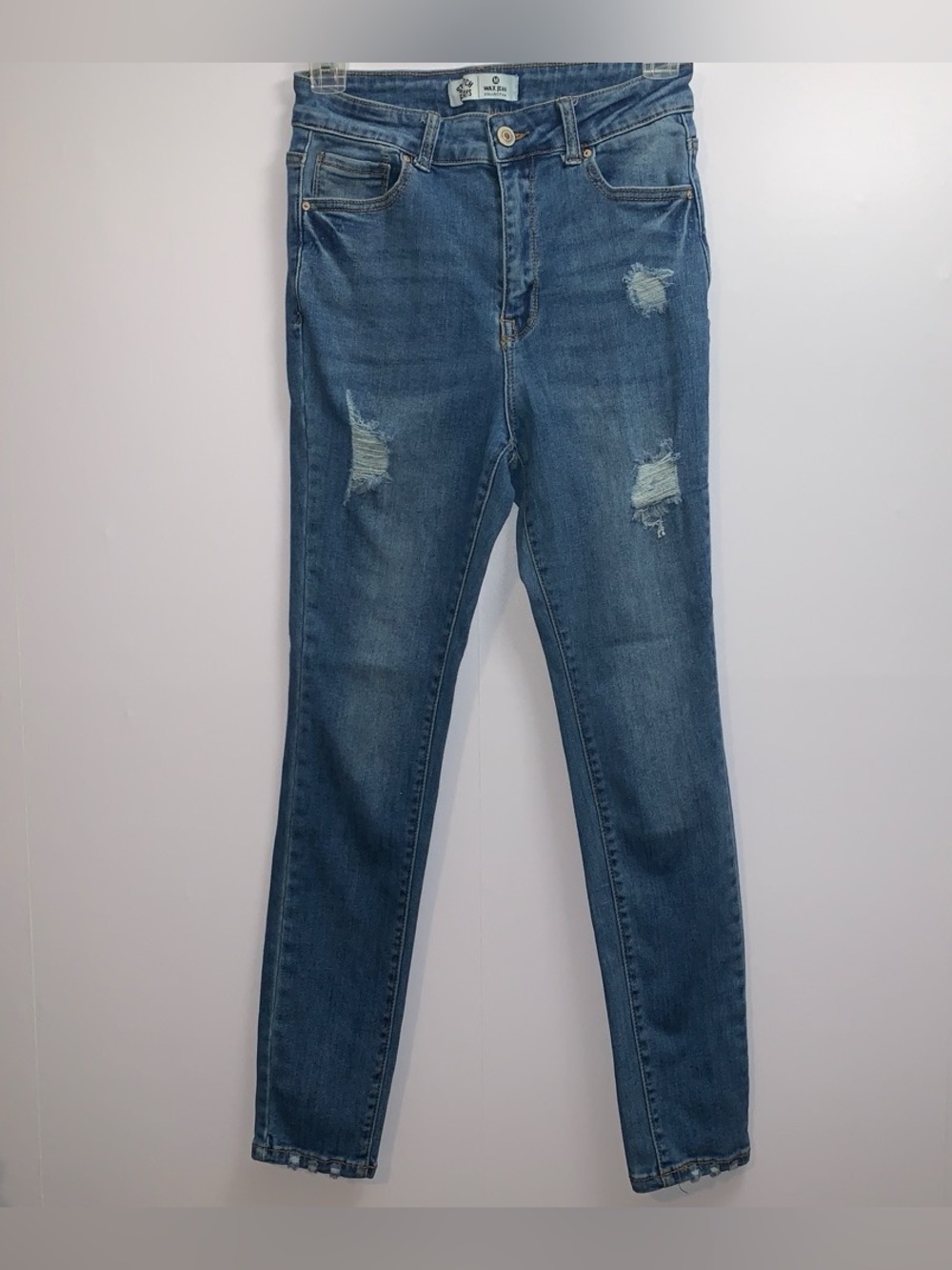 Wax Jean Skinny Distressed Blue Women's Jeans